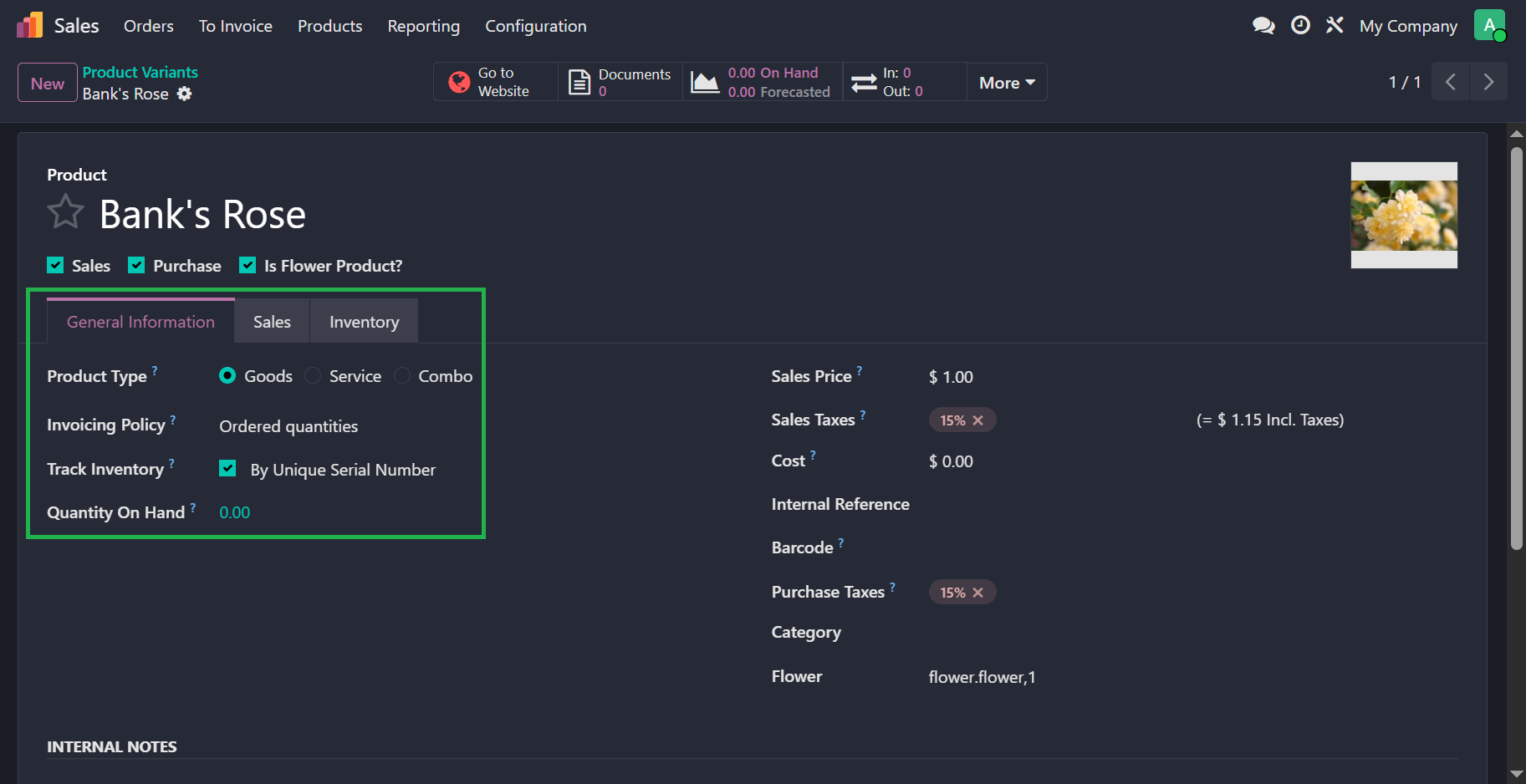 Track by unique serial number